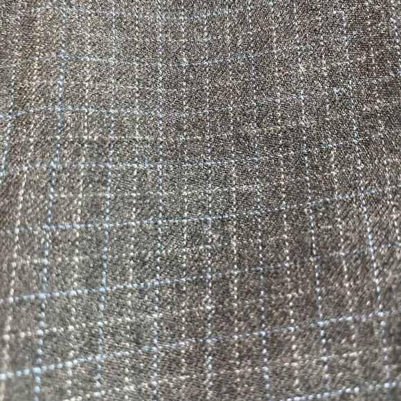 LAUREN RALPH LAUREN Wool Blend Pants Pleated Cuffed Windowpane Men Waist 35 Gray - Picture 9 of 11